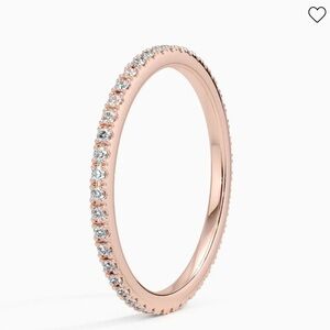 14k Rose Gold Diamond Eternity Stacking Band - XIV Beverly Hills